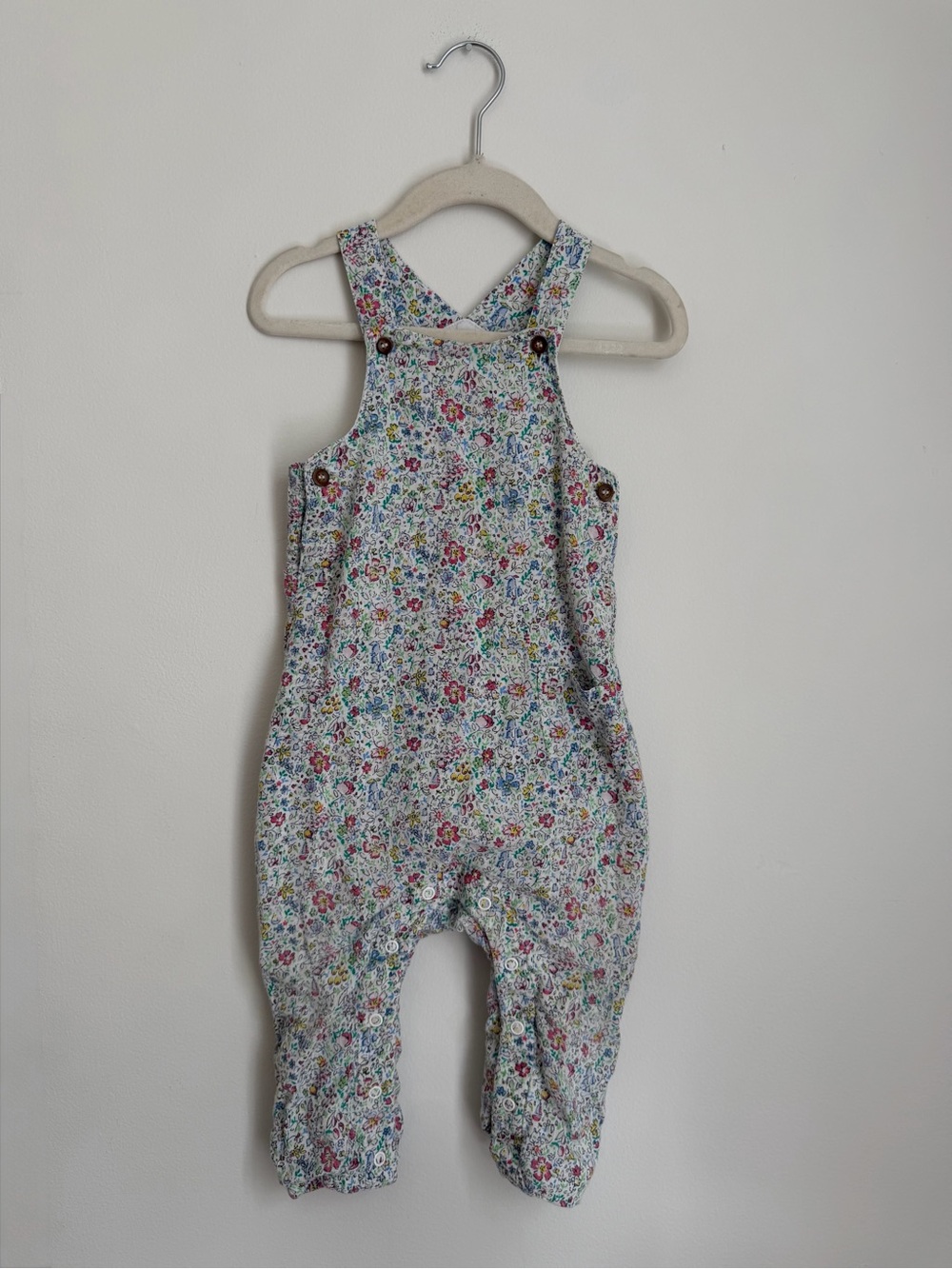 Next UK Baby Floral Cotton Baby Overalls (Size 12-18m)